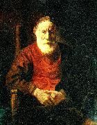 REMBRANDT Harmenszoon van Rijn portratt av gammal man oil painting